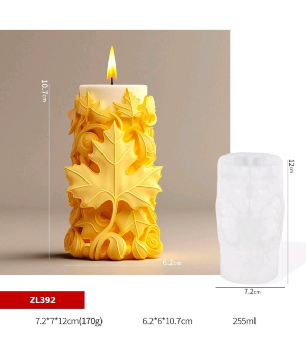 Maple Leaf Candle silicone Mold 366/- (ZL-392)