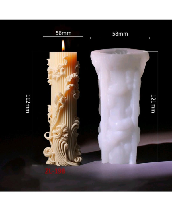 Baroque Column Candle Mold 196/- (ZL-198)