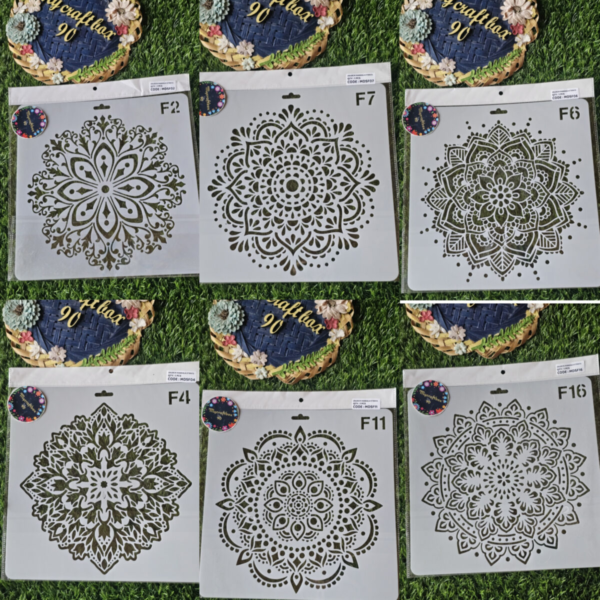 Premium 25x25cm  Mandala Stencil Collection 40/- each